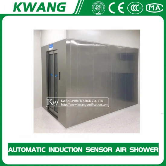 Adjustable Air Nozzles Tunnel Air Shower with Auto Slide Door