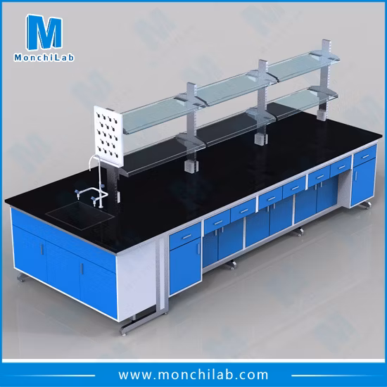 Biological Teacher Marble Laboratory Island Work Bench Table Furniture for Lab
